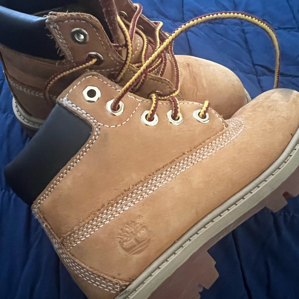 Timberland Brown and Black Leather Boots